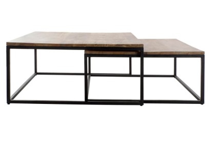 MESA CENTRO SET 2 METAL MANGO 90X90X40 26,24, Wabitap