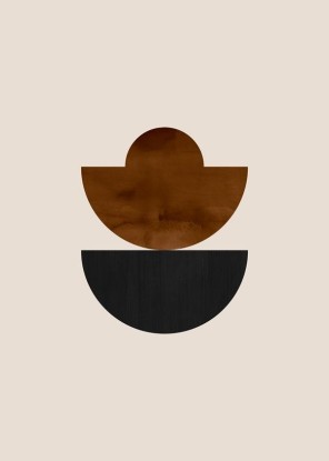 Geometric shapes Nº3 - rust & black, Artesta