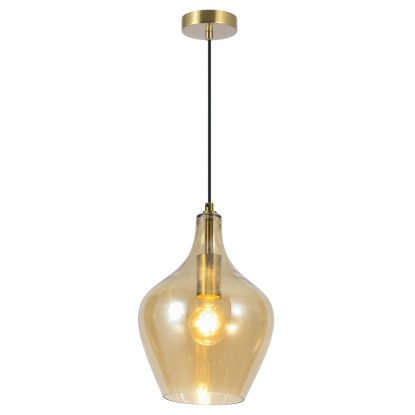 COLGANTE AINA LATÓN - AMBAR 1 X 60W E-27, AJP