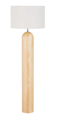 Janti - Lámpara de pie de madera con pantalla blanca de 175 cm, Maisons Du Monde