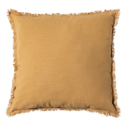 Cojín mostaza 70% algodón / 30% lino 60 x 60 cm, Wood Nature