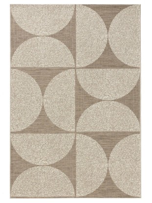 Alfombra de exterior & interior Lex Beige 120x170, Benuta