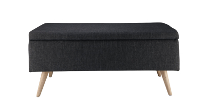 OLIVER Banco baúl gris antracita, Maisons Du Monde