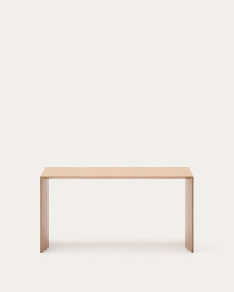 Mesa de centro Litto de chapa de roble con acabado tono natural 90 x 45 cm, Kave Home