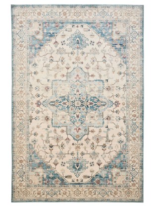 Alfombra lavable Miray Multicolor/Azul 150x80cm, Benuta