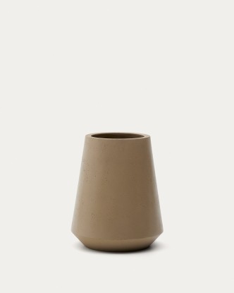 Macetero Calun de cemento beige Ø 50 cm, Kave Home
