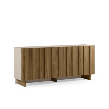 APARADOR MARLO 4P 180CM CREMA/ROBLE OSCURO, Marckeric