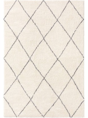 Alfombra pelo largo Benno Crema 300x400, Benuta