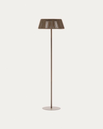 Lámpara de pie solar para exterior Aldet de cuerda gris Ø46 cm, Kave Home