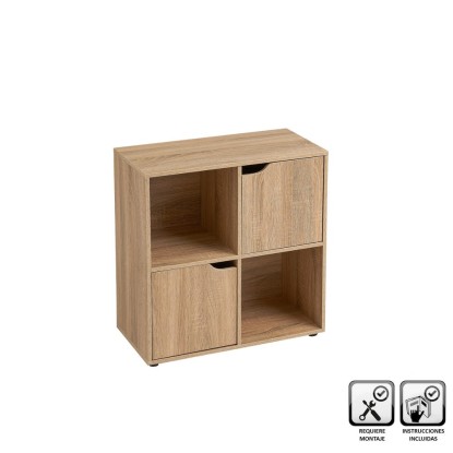 Estantería 2 puertas pb 60 x 30 x 62 cm, Unimassa