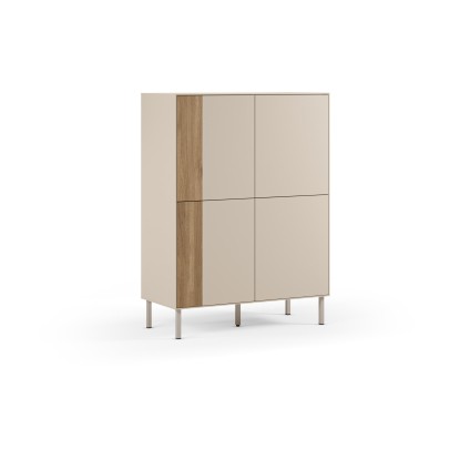 MUEBLE AUXILIAR ALTO MARINA 4P CREMA/SEPET PIE CREMA, Marckeric