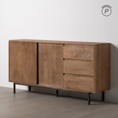 Aparador natural madera de mango salón 180 x 40 x 91 cm, Wood Nature