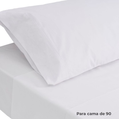Funda de almohada cama 90 blanco 45 x 110 cm, Unimassa