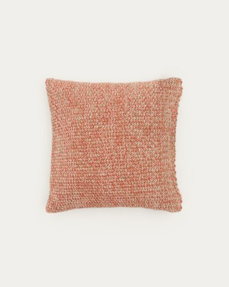 Funda de cojín Tivra de algodón y yute beige 45 x 45 cm, Kave Home