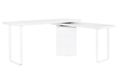 ESCRITORIO MDF METAL 150X120X75 BLANCO IZQUIERDA, Wabitap