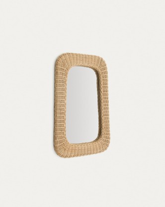 Espejo Zilna de ratán 38 x 59 cm, Kave Home