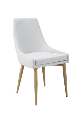 Silla tapizada crema Sira con tela ''easy clean'', Luma Home