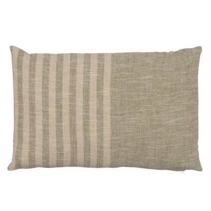 Cojín gris lino-algodón decoración 60 x 40 cm, Wood Nature