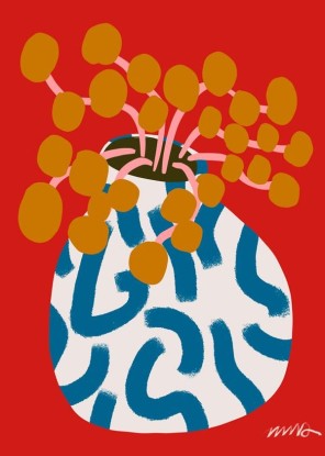 Gold Blooms Still Life, Artesta