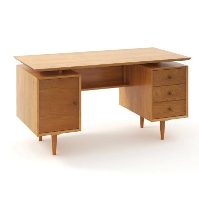 Escritorio vintage con doble pedestal, Quilda, La Redoute
