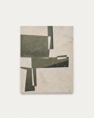 Lienzo abstracto Fida verde 118 x 94 cm, Kave Home