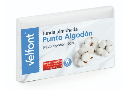 FUNDA ALMOHADA PUNTO ALGODON GRS 75 CM, Velfont