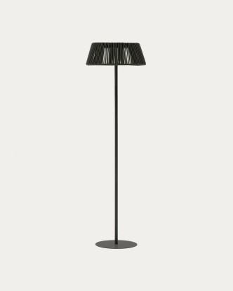 Lámpara de pie solar para exterior Aldet de cuerda verde Ø46 cm, Kave Home