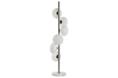 LAMPARA PIE MARMOL CRISTAL 20X20X81 BOLA, Wabitap