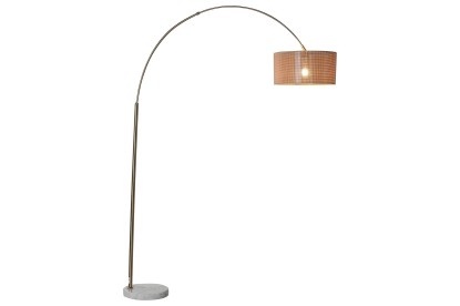 LAMPARA PIE RATAN MARMOL 126X40X193 NATURAL, Wabitap