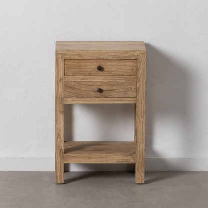 Mesita natural madera mindi dormitorio 45 x 30 x 66 cm, Wood Nature