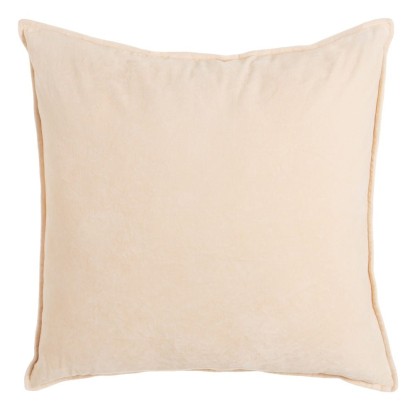 Cojín beige terciopelo decoración 60 x 60 cm, Wood Nature