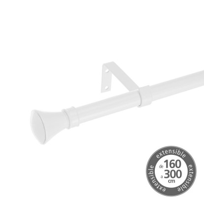 Barra extensible 160-300 metal blanco, Unimassa