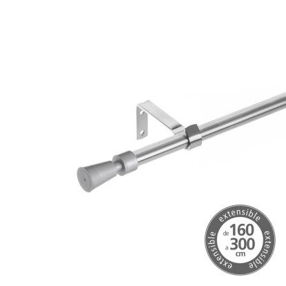 Barra extensible 160-300 abs-metal plata, Unimassa