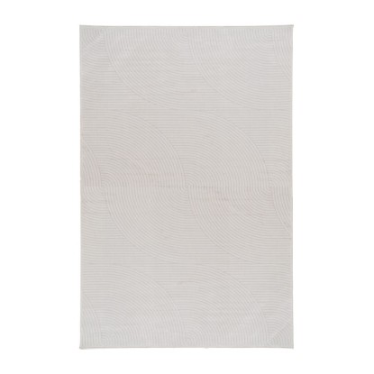 Alfombra geométrico beige viscosa 200 x 300 cm, Wood Nature
