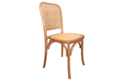 Silla comedor madera toscana natural claro / rattan, Adec Group