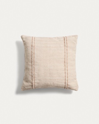 Funda de cojín Drati 100% PET beige 45 x 45 cm., Kave Home