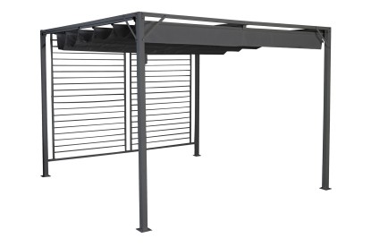 PERGOLA ACERO POLIESTER 300X300X230 250gr,/m2 GRIS, Wabitap