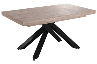 Mesa comedor extensible xena 160 - 200 - 240 x 90 cm roble honey / negro (ext independ), Adec Group