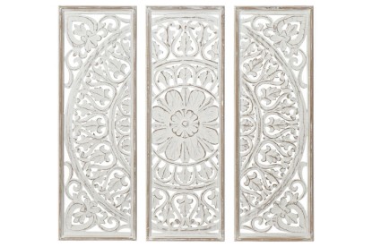 DECORACION PARED SET 3 MDF 120,5X2X120,5 MANDALA, Wabitap