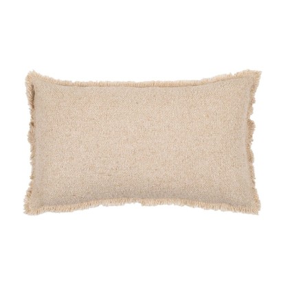 Cojín beige algodón-poliéster 50 x 30 cm, Wood Nature