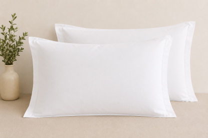 Pack de 2 Fundas de Almohada 100% Algodón 50x70 cm Blanco, Really Nice Things