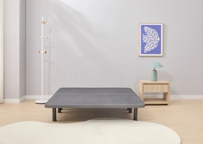 Base tapizada Gris para colchón de 150x200, MARMOTA