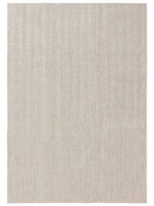 Alfombra de exterior & interior Kaleo Crema/Gris 80x300, Benuta