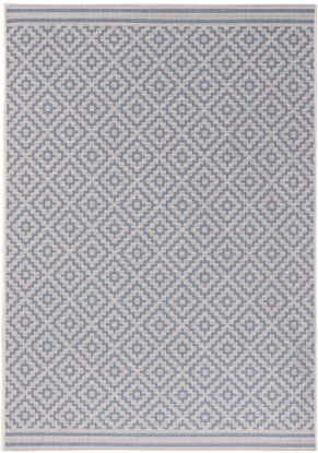 Alfombra de exterior & interior Metro Azul 200x290, Benuta