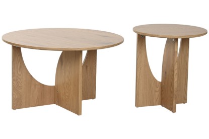 MESA CENTRO SET 2 MDF 75X75X45 11,80 NATURAL, Wabitap