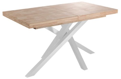Mesa comedor extensible xena 140 - 180 - 220 x 90 cm roble nordish / blanco, Adec Group