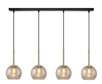 REGLETA 4L.CACELA NEGRO-AMBAR 4 X 60W E-27, AJP