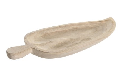 CENTRO MESA PAULOWNIA 45X18X3 HOJA NATURAL MARRON, Wabitap