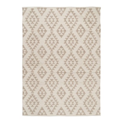 Alfombra blanco natural lana-algodón 200 x 300 cm, Wood Nature