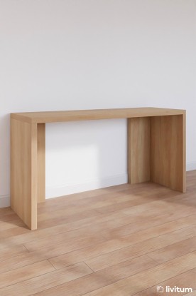 Mesa de estudio Kay patas madera 150 teka, Baixmoduls